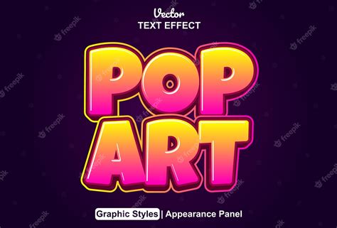 Premium Vector Pop Art Text Effect With Editable Gradient Color