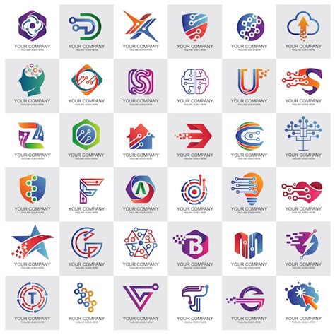 Premium Vector | Best Technology Logo Collection