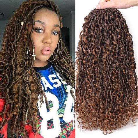 Xtrend 18inch Boho Faux Locs Crochet Hair Pre Looped Bohemian Goddess