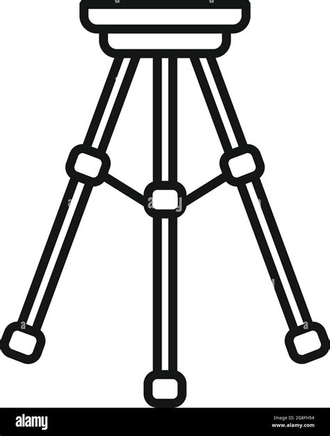 Tripod stand icon outline vector. Camera mobile stand. Photo phone ...