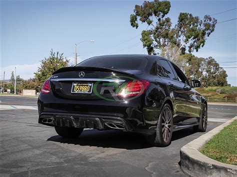 Mercedes W205 C43 C63 C63S AMG BRS Style Carbon Fiber Rear Diffuser