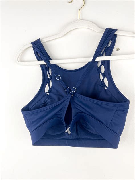 Athleta High Neck Loop Bikini Top In Navy Size 32D Or 32DD EBay