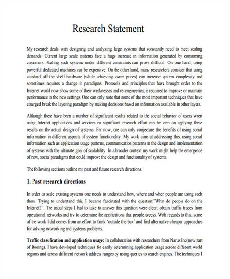 Research Statement 22 Examples Format How To Write Pdf