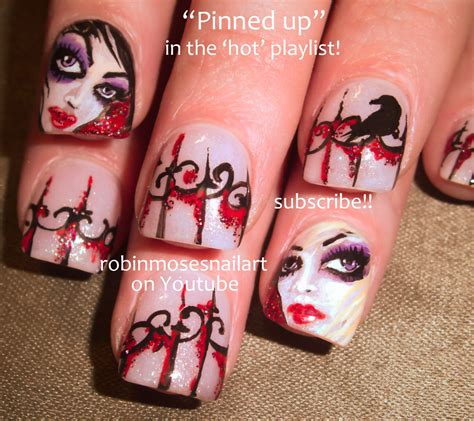 Nail Art By Robin Moses Halloween Nails Halloween Nail Art Blood