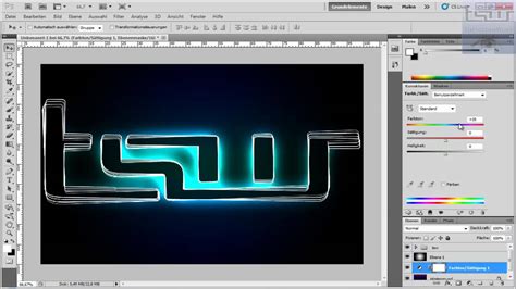 Adobe Photoshop Tutorial Glow Texteffekt Hd Youtube