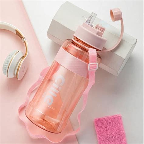 Gourde Pink Two Mouth Ml Bouteille Eau De Sport En Plastique Avec