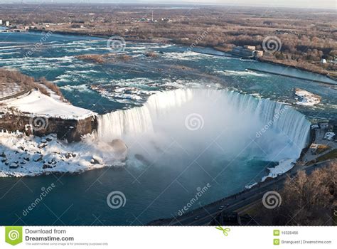 Horseshoe Falls (Niagara) from Above in Winter Stock Photo - Image of ...