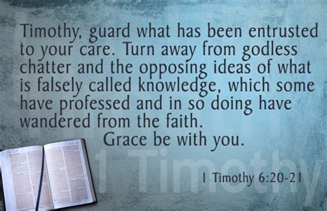 Memorize Scripture 1 Timothy 620 21