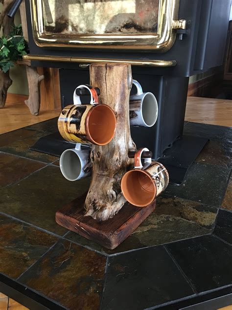 Coffee Mug StandCoffee Tea BarWestern Decor Mug Rackmug Etsy Wood