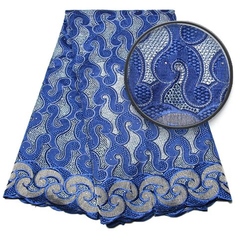 Latest Embroidered Nigerian Swiss Voile Lace Fabric In Switzerland High