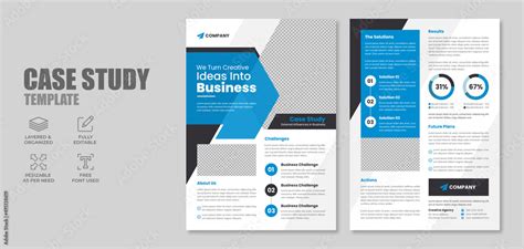 Vecteur Stock Corporate Business Case Study Flyer Or Annual Research