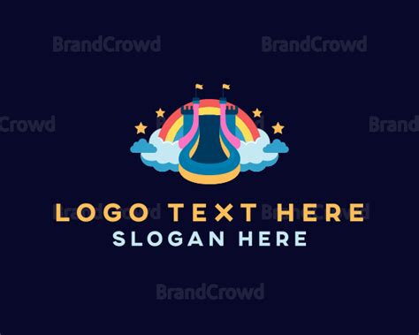 Rainbow Bounce Castle Logo Brandcrowd Logo Maker