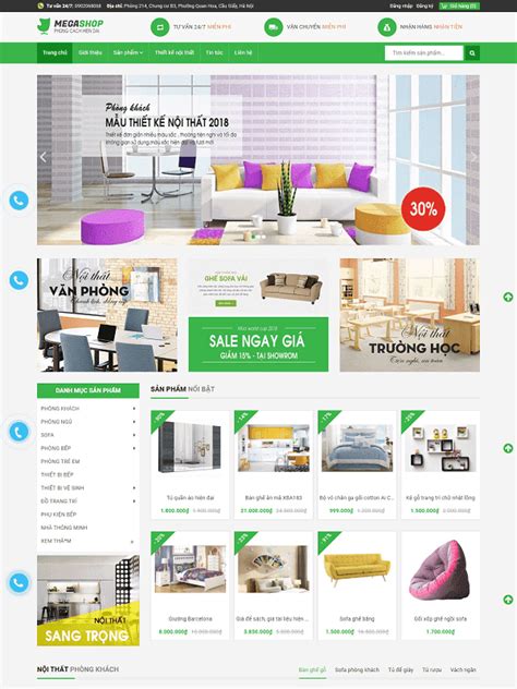 Megashop | Thiết kế web Green House