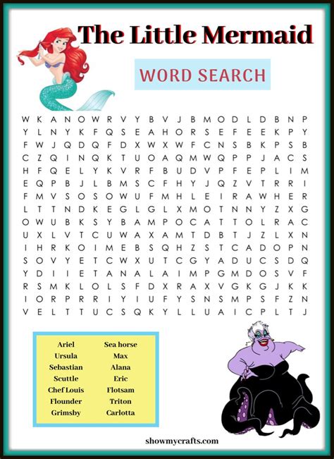 Disney Printable Word Search