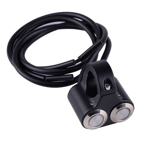 7 8 22mm Dual Motorcycle LED Handlebar Headlight ON OFF Switch With