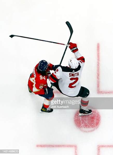 Brendan Smith of the New Jersey Devils and Ryan Lomberg of the... News ...