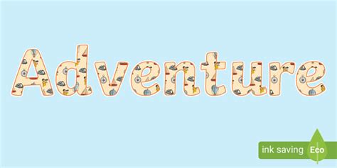 Adventure Display Lettering Teacher Made Twinkl