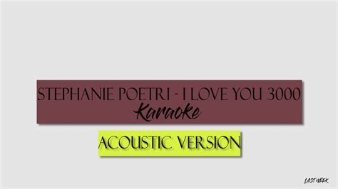 Stephanie Poetri I Love You 3000 Karaoke Lirik Youtube