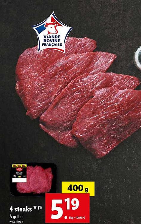 Promo 4 Steaks Chez Lidl ICatalogue Fr