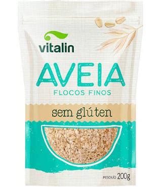 Aveia em Flocos Finos Sem Glúten 200g Vitalin Emporio Mais Sabor