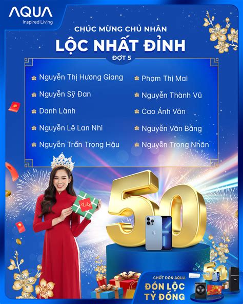 THÔNG BÁO DANH SÁCH KHÁCH HÀNG TRÚNG THƯỞNG CHƯƠNG TRÌNH CHỐT ĐƠN AQUA