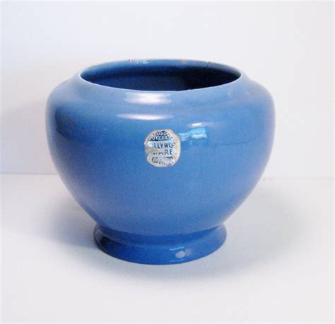 Tudor Pottery Hollywood Ware Vintage Blue California Pottery