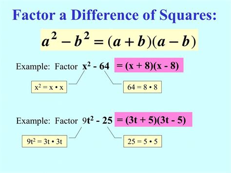 Ppt Factoring Differences Of Squares Powerpoint Presentation Free Download Id 545853