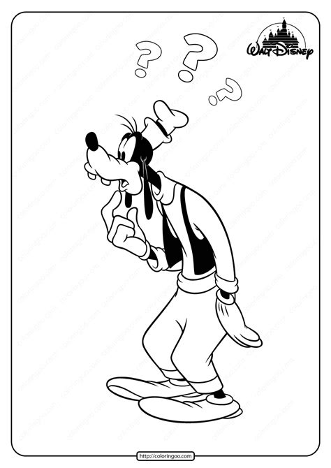 Free Printable Disney Goofy Pdf Coloring Pages