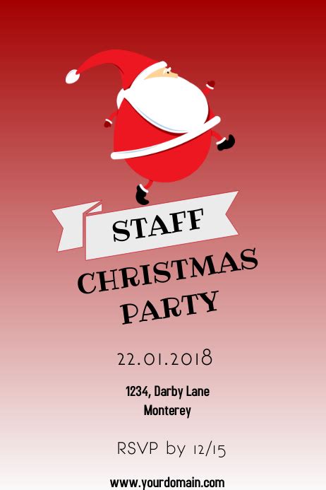 Staff Christmas Party Invite Template | PosterMyWall