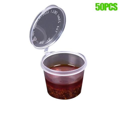 Pcs Lot Ml Transparent Sauce Cup Plastic Disposable Sugar Ketchup