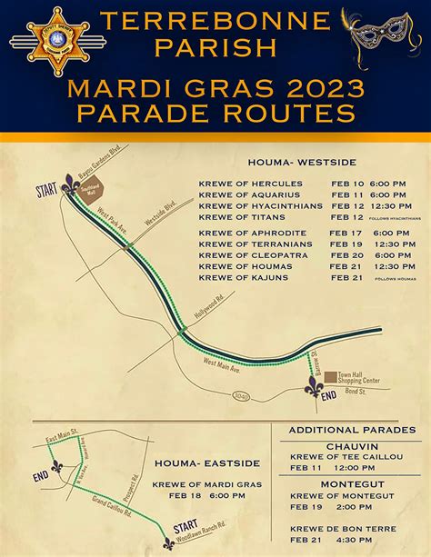 TPSO 2023 Mardi Gras parade route and schedule