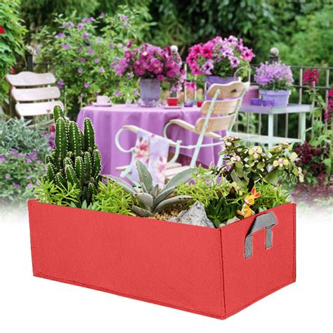 Fabric Raised Garden Bed Rectangle Breathable Container Growth Bag Warming Mats Small Bags ...