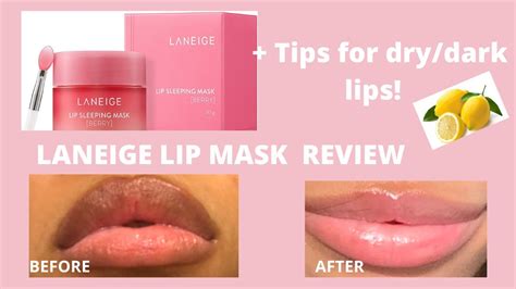 Laneige Lip Mask Review How To Help Dry Dark Lips Tips And Tricks For Pink Lips ♡ Youtube