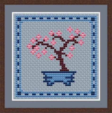 Bonsai Tree Sakura Cross Stitch Pattern Code KS 195 Kate Spiridonova