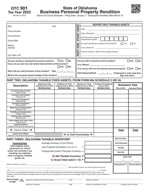 Otc 901 Oklahoma Tax Form ≡ Fill Out Printable Pdf Forms Online