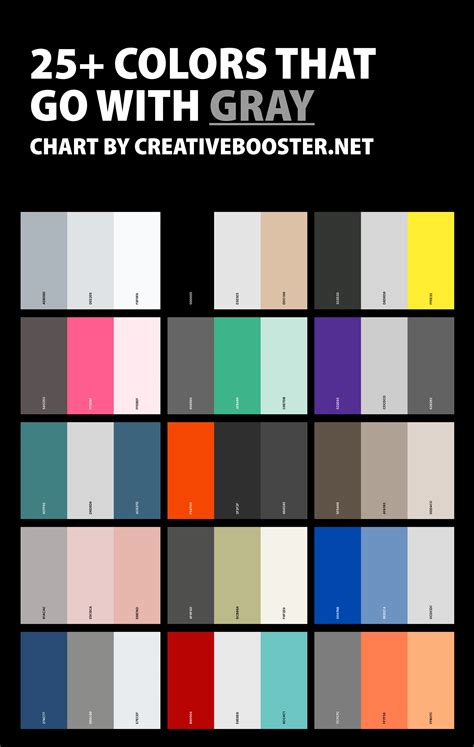 25 Best Colors That Go With Gray Color Palettes CreativeBooster