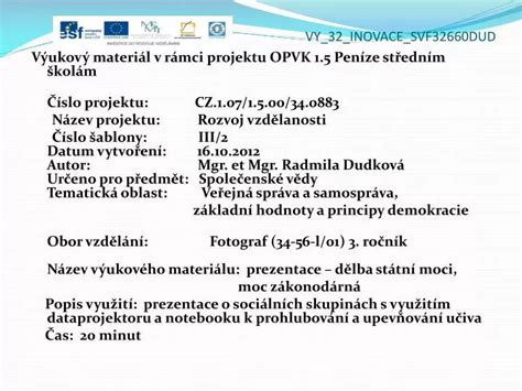 Ppt Vy 32 Inovace Svf32660dud Powerpoint Presentation Free Download Id 3779532