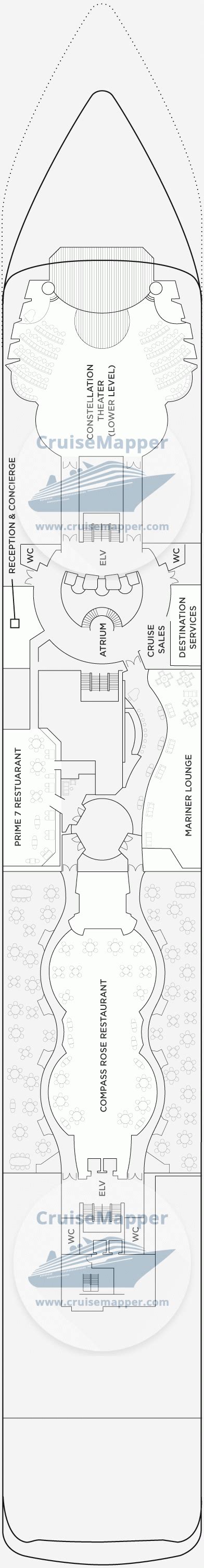 Seven Seas Mariner deck 5 plan | CruiseMapper