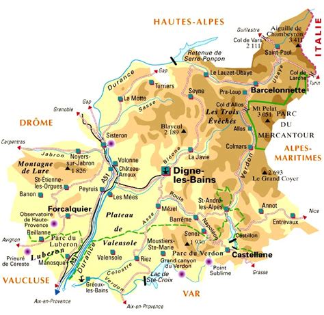 Carte Des Alpes Du Sud Voyage Carte Plan