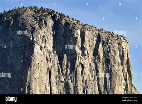 Yosemite National Park California Usa A Closeup Of The Top And Sheer