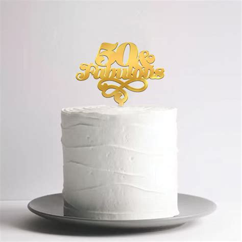 50 And Fabulous Cake Topper Crystal Candy