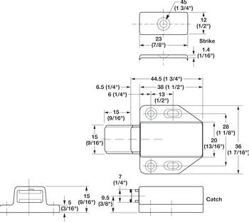 Magnetic Pressure Push Latch 1 4 kg Pull Häfele