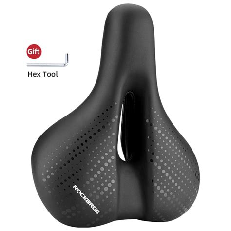 Rockbros Bicycle Saddle Breathable Shock Seats Pu Leather Surface