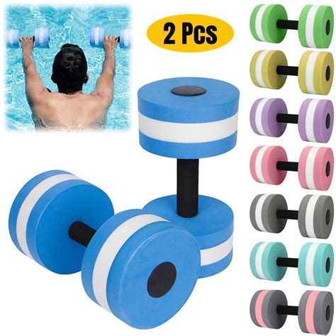 Wangxldd 2pcs Aquatic Dumbbell Water Dumbbells Aqua Fitness Barbells ...