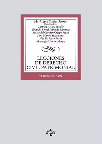 Lecciones De Derecho Civil Patrimonial De Santos Moron Maria Jose