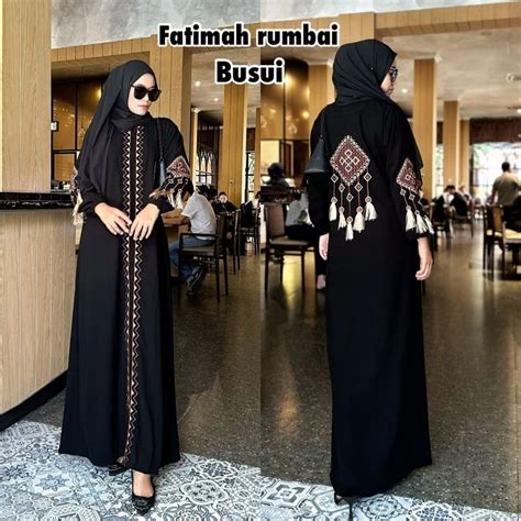 HITAM Abaya Black Gamis For Women Newest Jettblack Fashion Muslim Women