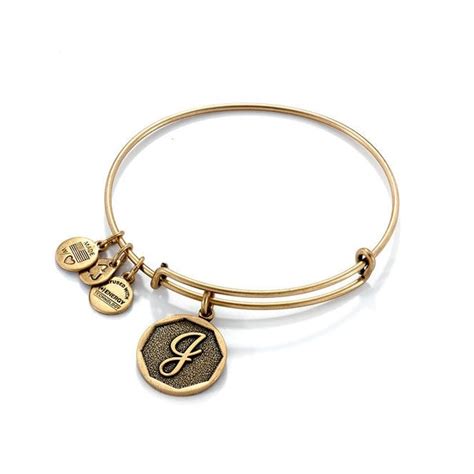 Alex And Ani Rafaelian Gold Initial J Expandable Bangle Jewellery