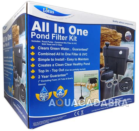 Lotus All In One Pond Filter Kit Otter 4500 Litre Pump Bio Filter 8w