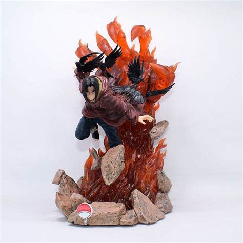 NARUTO Full 30Cm Akatsuki Edo Tensei Uchiha Itachi Figure Crow 3 Head