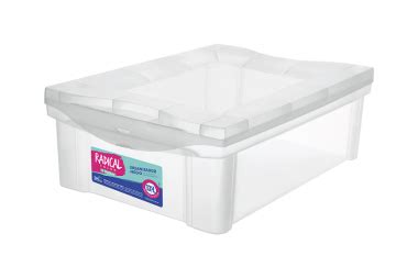 ORGANIZADOR CAIXA PLASTICO CRISTAL 30L Flávia Organiza Loja Oficial